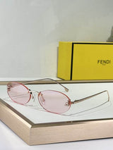 Slim Oval Metal Sunglasses