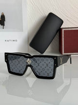 Oversized Square Shield Sunglasses – Acetate Frame