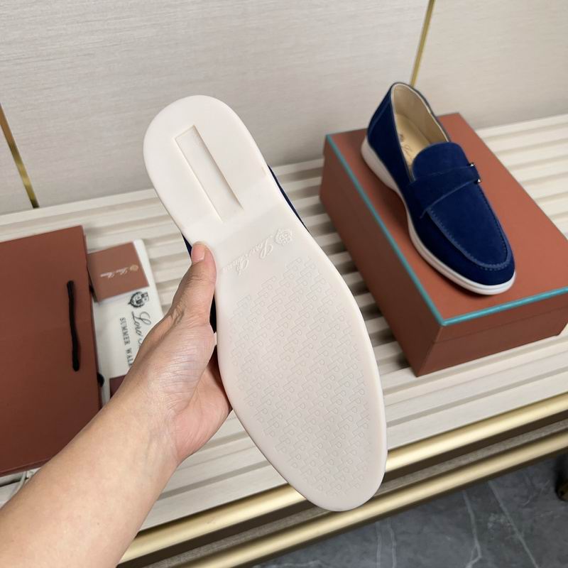 Classic Dark Blue Suede Loafers