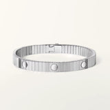 SS 25 Ribbed Stainless Steel Bracelet