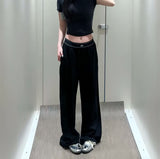 High-Waist Flow Wide Pants